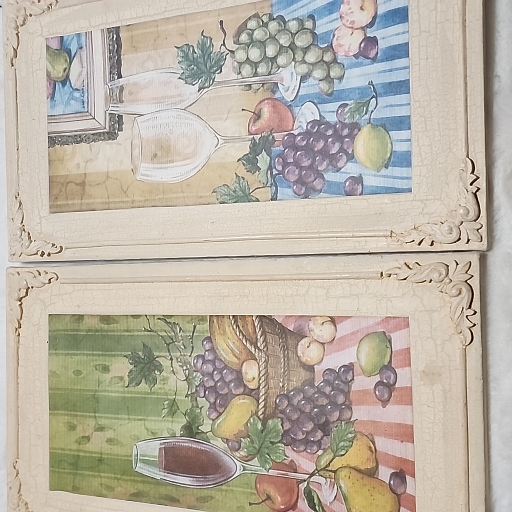 CANVAS FRUIT  PRINTS  ( SET OF 2 ).